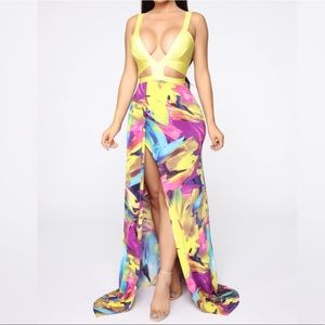 Bandage Maxi Dress - Size S